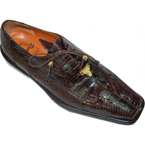Romano "Dino 2" Dark Brown Genuine Crocodile Tail/Lizard Shoes